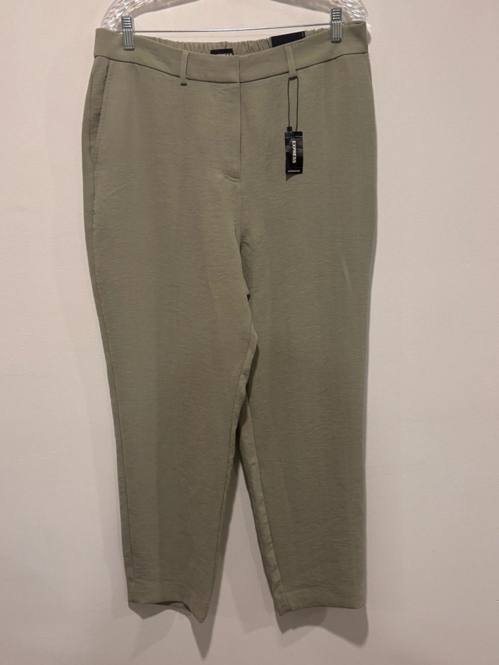 Express Women's Tailored Pants in Sage Green